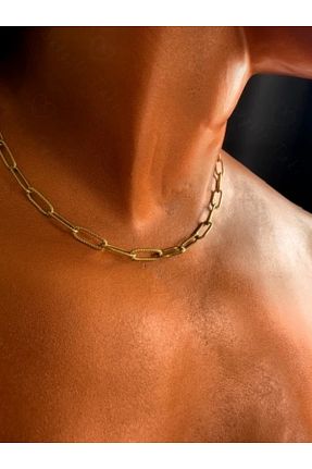 گردنبند استیل ( فولاد ) طلائی زنانه استیل ضد زنگ SEVGİLİ TAKI - کد 825576112