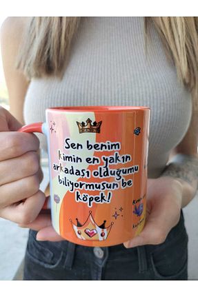 لیوان آب نارنجی پرسلن mugshop - کد 862361944