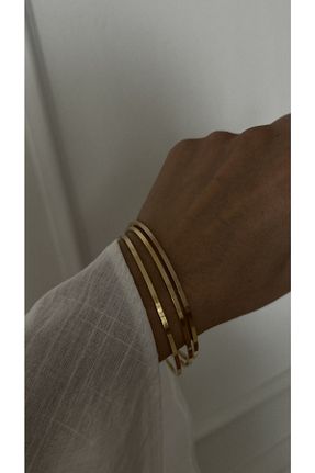 دستبند استیل (فولاد) طلائی زنانه استیل (فولاد) GUNESTAKI - کد 862367277