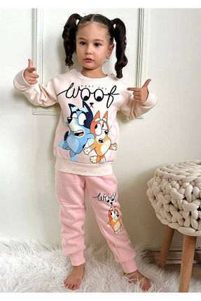 ست لباس راحتی صورتی بچه گانه چاپی ARBİ kids - کد 862448713