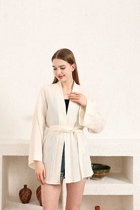 کیمونو و کافتان نباتی زنانه %100 پنبه COTTOWOO - کد 817519869
