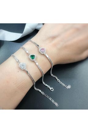 دستبند نقره صورتی زنانه 925 عیار Alpan Kuyumculuk - کد 862375359