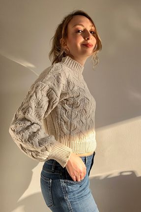 پلیور طوسی زنانه ساده Gökcan Butik - کد 862380986