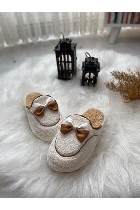 دمپائی خانگی بژ زنانه مخملی NevaYy collection - کد 862453250