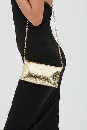 کیف دوشی طلائی زنانه چرم مصنوعی minebag - کد 729941446