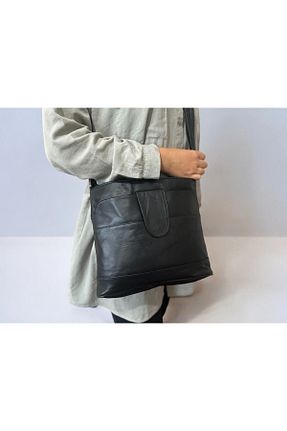 کیف دوشی مشکی زنانه چرم خالص Sir Cliffson - کد 829128067