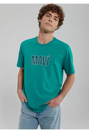تیشرت آبی مردانه یقه دوچرخه Mavi - کد 669539762