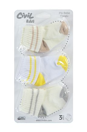 جوراب زرد بچه گانه لیکرا Civil Baby - کد 72611738