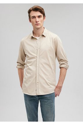 پیراهن بژ مردانه یقه پیراهنی Mavi - کد 839842533