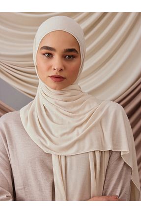 روسری سفید پنبه ای Femple Modest - کد 835917056