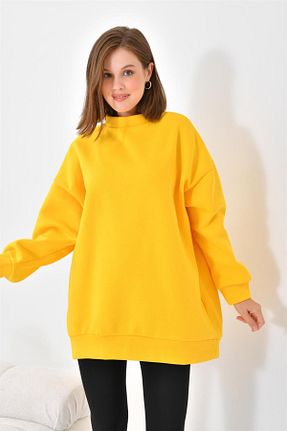 سوئیشرت زرد زنانه ساده FTZ WOMEN - کد 762284421