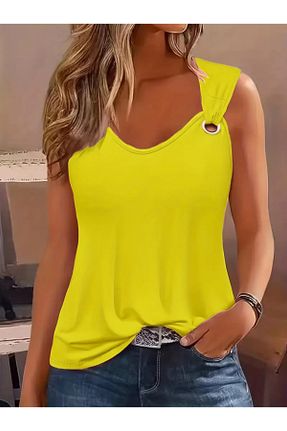 بلوز زرد زنانه ساده Modayakamoz - کد 821604766