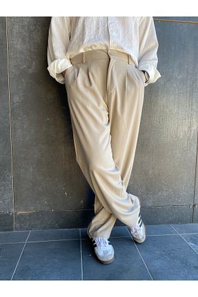 شلوار بژ مردانه کتان bonnline - کد 861733150