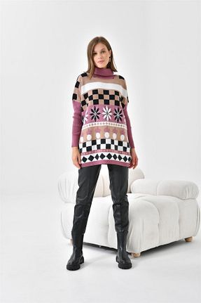 پلیور صورتی زنانه ساده FTZ WOMEN - کد 762600329