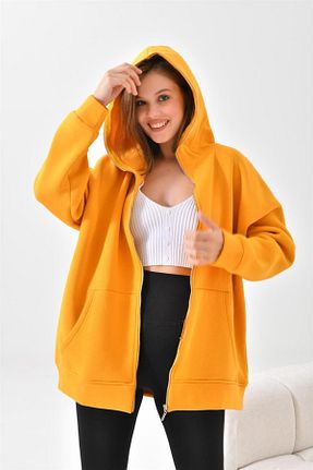 سوئیشرت زرد زنانه ساده FTZ WOMEN - کد 762277444