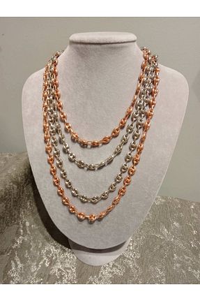 گردنبند نقره صورتی زنانه 925 عیار Defne Silver - کد 758861504