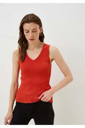 بلوز قرمز زنانه ساده Yuksektopuklarboutique - کد 771223398
