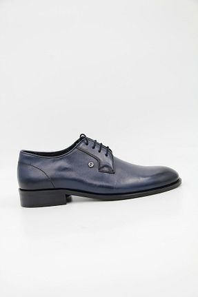 کفش کلاسیک سرمه ای مردانه چرم خالص Pierre Cardin - کد 266891104