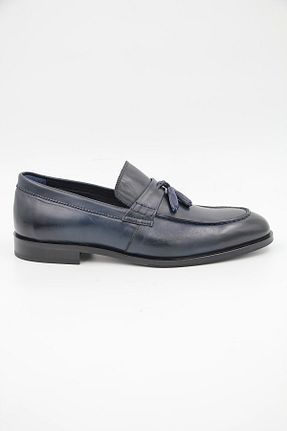 کفش کلاسیک سرمه ای مردانه چرم خالص New Bota - کد 266895996