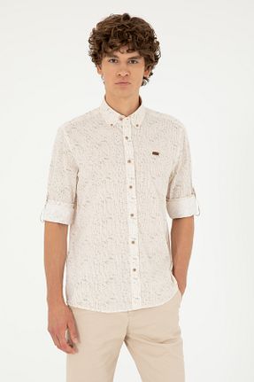 پیراهن بژ مردانه یقه دکمه دار U.S. Polo Assn. - کد 846606100