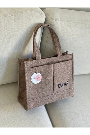 کیف دوشی قهوه ای زنانه پارچه ای BAGLOVİS - کد 861760177