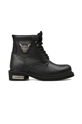 بوت / نیم بوت قهوه ای زنانه چرم خالص Harley Davidson - کد 344044953