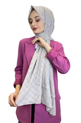 شال طوسی زنانه پنبه ای Belli - کد 861766921