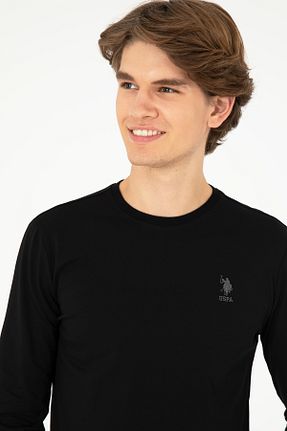 سوئیشرت مشکی مردانه ساده U.S. Polo Assn. - کد 855223011