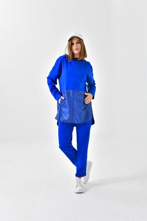 ست بالاتنه و پائین تنه سرمه ای زنانه بافتنی FTZ WOMEN - کد 764726702