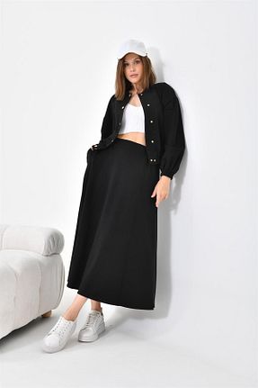 ست بالاتنه و پائین تنه مشکی زنانه بافتنی FTZ WOMEN - کد 764716997