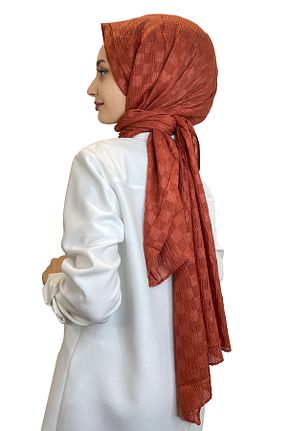 شال نارنجی زنانه پنبه ای Belli - کد 861766912