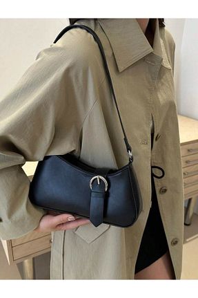 کیف دوشی مشکی زنانه چرم مصنوعی İAMBTŞY - کد 861762767