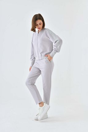 ست بالاتنه و پائین تنه طوسی زنانه بافتنی FTZ WOMEN - کد 792594401
