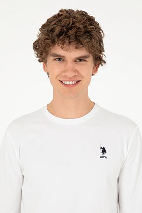سوئیشرت سفید مردانه ساده U.S. Polo Assn. - کد 853463899