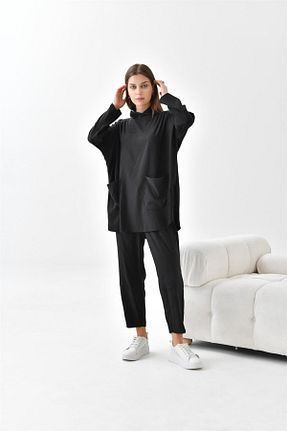 ست بالاتنه و پائین تنه مشکی زنانه بافتنی FTZ WOMEN - کد 747089244