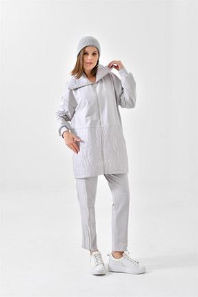ست بالاتنه و پائین تنه طوسی زنانه بافتنی FTZ WOMEN - کد 764752141