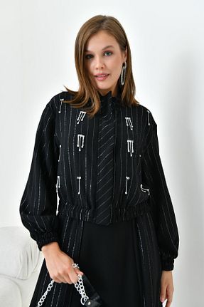 ست بالاتنه و پائین تنه مشکی زنانه بافتنی FTZ WOMEN - کد 830957455