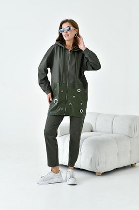ست بالاتنه و پائین تنه خاکی زنانه بافتنی FTZ WOMEN - کد 857718484