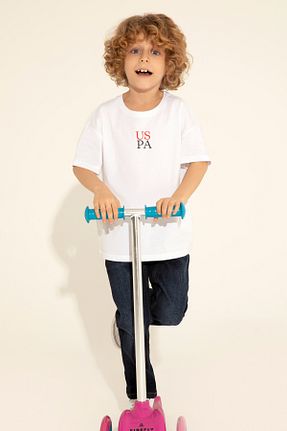 تیشرت سفید بچه گانه اورسایز U.S. Polo Assn. - کد 833121629