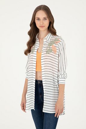 پیراهن سرمه ای زنانه یقه پیراهنی U.S. Polo Assn. - کد 856866019