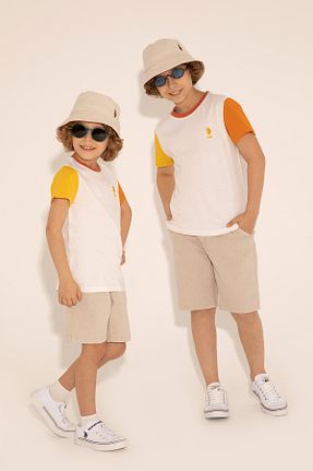 شلوارک و برمودا بژ بچه گانه %100 پنبه U.S. Polo Assn. - کد 834377781