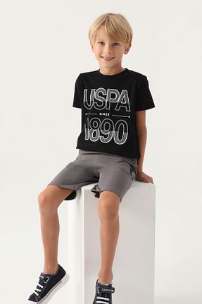 ست بالاتنه و پائین تنه مشکی بچه گانه بافتنی U.S. Polo Assn. - کد 804773492