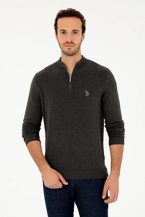 پلیور طوسی مردانه ساده U.S. Polo Assn. - کد 846925525