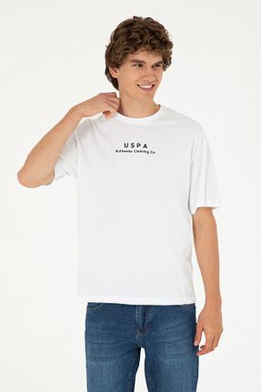 تیشرت سفید مردانه یقه دوچرخه U.S. Polo Assn. - کد 857636260