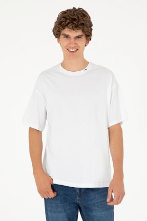 تیشرت سفید مردانه اورسایز U.S. Polo Assn. - کد 852707212