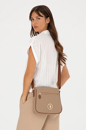 کیف دوشی بژ زنانه پارچه ای U.S. Polo Assn. - کد 832999810