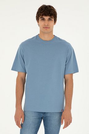 تیشرت آبی مردانه یقه دوچرخه U.S. Polo Assn. - کد 834828977