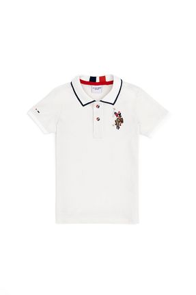 پولوشرت سفید بچه گانه پارچه U.S. Polo Assn. - کد 846121869