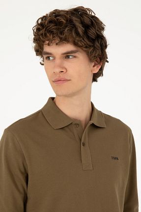 سوئیشرت خاکی مردانه ساده U.S. Polo Assn. - کد 852389146