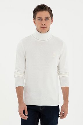 پلیور سفید مردانه ساده U.S. Polo Assn. - کد 847360394
